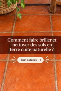 Sol en terre cuite propre et brillant dans une salle de bain
