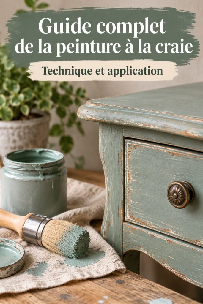 Salle de bain rénovée avec de la peinture à la craie dans des teintes douces.