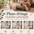 Plan d'étage d'une chambre principale confortable et bien agencée