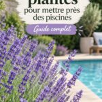 Plantes vertes élégantes autour d'une piscine offrant une ambiance naturelle