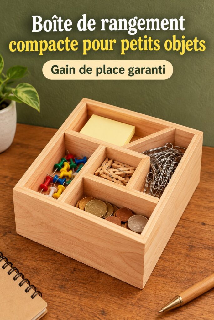Boîte de rangement compacte dans une salle de bain moderne.