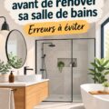Salle de bain rénovée avec un design moderne et élégant.