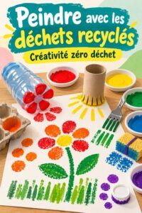 Salle de bain modernisée avec des teintes de couleurs durables et recyclées.