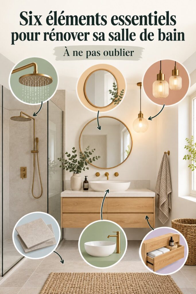 Salle de bain rénovée avec des éléments modernes et fonctionnels