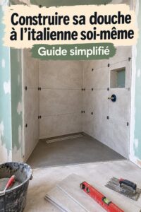 Douche à l'italienne moderne dans une salle de bain rénovée.