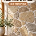 Salle de bain avec mur en faux pierre ajoutant une touche moderne