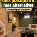 Sous-sol transformé avec des alternatives au placoplâtre, espace chaleureux