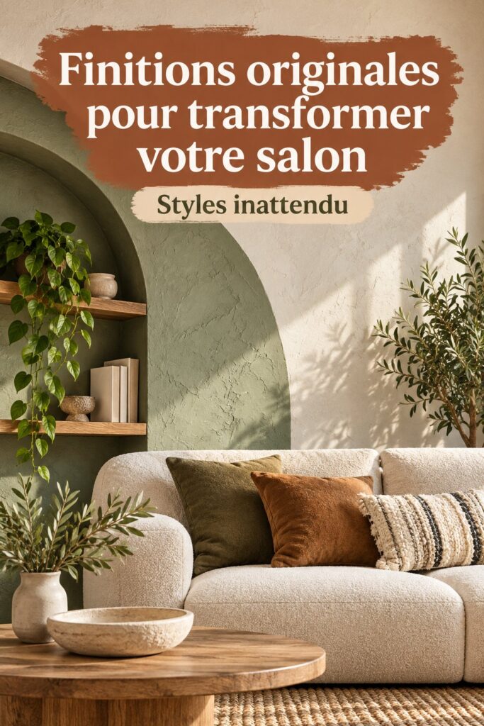 Salon aux finitions originales et modernes