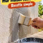Un mélange d'imperméabilisant mural fait maison avec des ingrédients simples sur un fond de cuisine