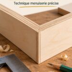 Jointure d'onglet en contreplaqué parfaitement assemblée