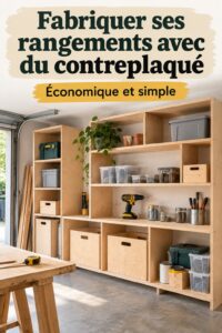 Meubles en contreplaqué personnalisés dans une salle de bain moderne.