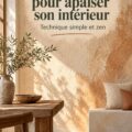 Salle de bain avec des murs texturés qui créent une ambiance apaisante.