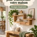 Un intérieur chaleureux avec des éléments en bois créatifs et accueillants.