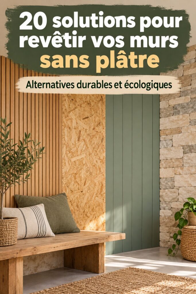 Salle de bain rénovée avec des alternatives modernes aux murs en plâtre.